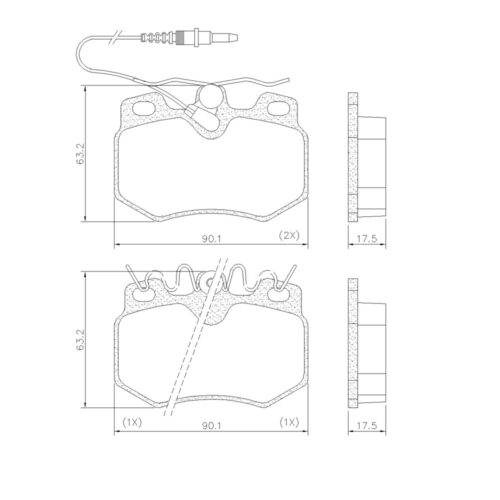 Pastillas de Freno (0182) (89MM) PEUGEOT 205 / 205 GTI / CITROEN XANTIA -