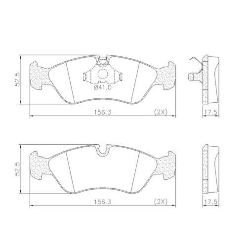 Pastillas de Freno (0180) (156MM) CHEVROLET VECTRA  - OMEGA - SUPREMA /