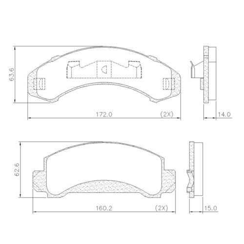 Pastillas de Freno (0065) (171MM/165MM) FORD RANGER, EXPLORER (93/95)