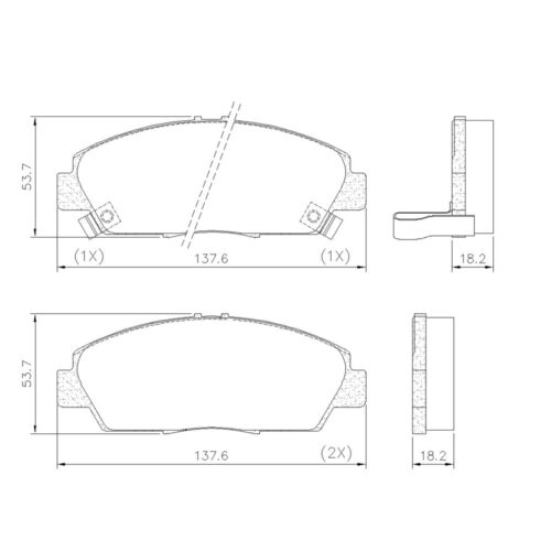 Pastillas de Freno (0717)(137MM) HONDA ACCORD 2.0, 2.3 (../98)