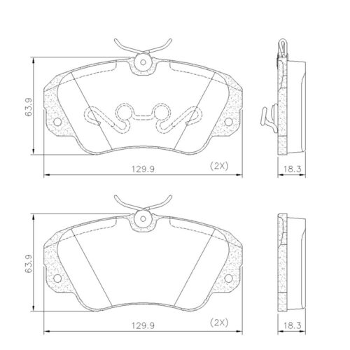 Pastillas de Freno (0176) (129MM) CHEVROLET OMEGA 3.0/4.1 - SUPREMA 3.0