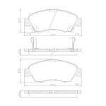 Pastillas de Freno (0080) (131MM) HONDA CIVIC 1.3 DX (91/..), 1.5 I 16V DX,