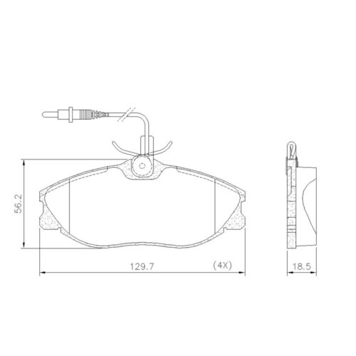 Pastillas de Freno (0393) (130MM) PEUGEOT 406 / CITROEN XSARA (CON SENSOR)
