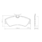 Pastillas de Freno (0373) (128MM) VOLKSWAGEN TRANSPORTER (95/97)