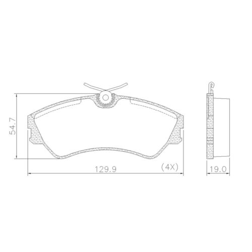 Pastillas de Freno (0373) (128MM) VOLKSWAGEN TRANSPORTER (95/97)