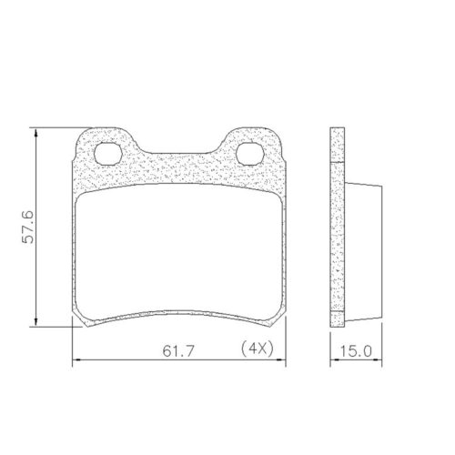 Pastillas de Freno (0179) (61MM) CHEVROLET VECTRA 2.0, 2.2 (93/96) TRASERA