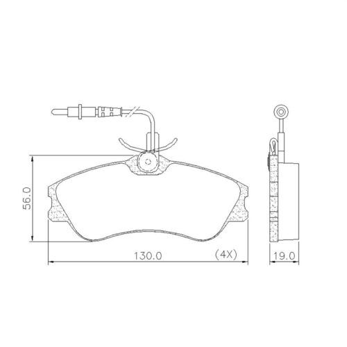 Pastillas de Freno (0471)(130MM) PEUGEOT PARTNER / CITROEN BERLINGO, XSARA