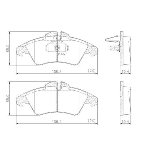 Pastillas de Freno (0409)(156MM) MERCEDES BENZ  SPRINTER311 - VITO
