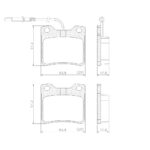 Pastillas de Freno (0189) (63MM) PEUGEOT 406/ 605 TRASERA / M.BENZ VITO, VIANO