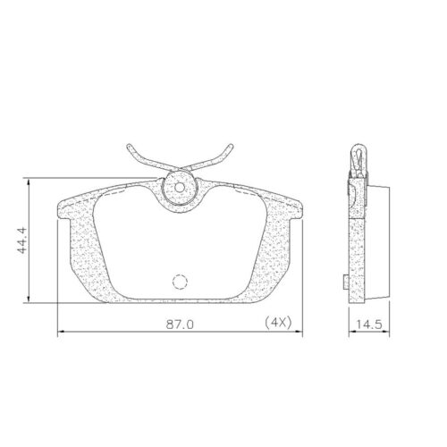 Pastillas de Freno (0010) (87MM) FIAT UNO/ TIPO/ BRAVO/ BARCHETTA TRASERA