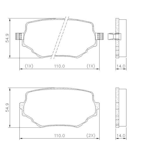 Pastillas de Freno (0404) (110MM) SUZUKI SIDERIK- VITARA V-6- GRAND VITARA