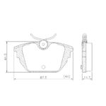Pastillas de Freno (0487)(87MM) ALFA ROMEO 145-146/ FIAT MAREA TRASERA