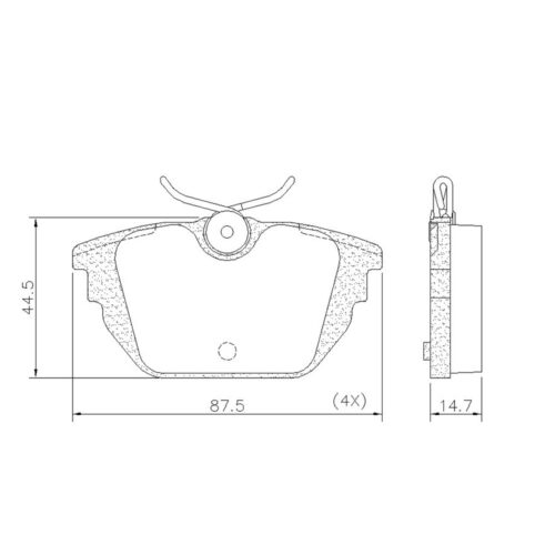 Pastillas de Freno (0487)(87MM) ALFA ROMEO 145-146/ FIAT MAREA TRASERA