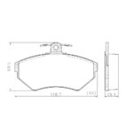 Pastillas de Freno (0514)(118MM) VW GOLF, PASSAT / AUDI A4 / SEAT IBIZA CORDO