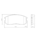 Pastillas de Freno (0150) (114MM) MITSUBISHI COLT - GALANT - LANCER / PROTON