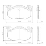 Pastillas de Freno (0193) (105MM) PEUGEOT 306-405 /RENAULT CLIO-19 TRASERA