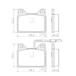 Pastillas de Freno (0186) (68MM) PEUGEOT 505 I-TD/ 604 (93/..)TRASERA