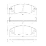 Pastillas de Freno (0490)(143MM) CHEVROLET AVEO / DAEWOO CIELO, ESPERO