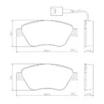 Pastillas de Freno (1091) (123MM) FIAT QUBO (11/..) 2 SENSORES/ ALFA ROMEO MITO