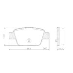 Pastillas de Freno (0748)(95MM) FIAT STILO 1.2, 1.4, 1.8, 1.9, 2.4 TRASERA