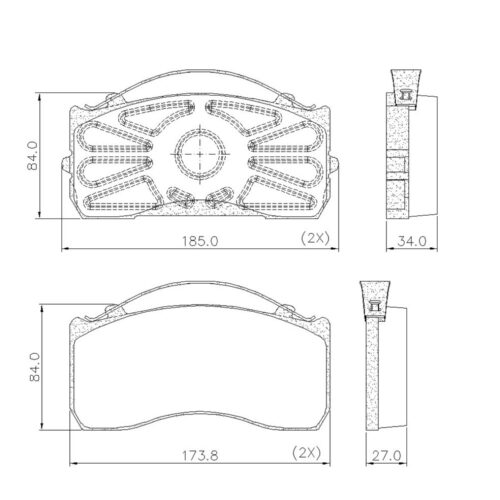 Pastillas de Freno (0852)(173MM) MERCEDES BENZ ACCELO 915-C