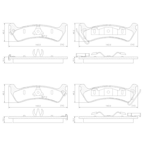 Pastillas de Freno (0486)(143MM) JEEP GRAND CHEROKEE - WRANGLER  97/99