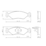Pastillas de Freno (0252) (141MM) FORD FIESTA 1.0-1.3 (95/00)- KA 1.0-1.3