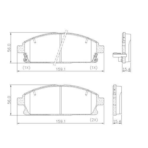 Pastillas de Freno (0399) (158MM) NISSAN PATHFINDER V6 /INFINITI Q45 / QX4