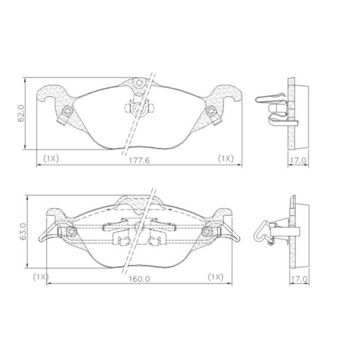 Pastillas de Freno (0506)(177MM) CHEVROLET ASTRA - OPEL - ASTRA RODADO 14"