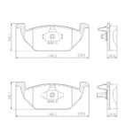 Pastillas de Freno (0643)(146MM) VW BORA, GOLF, NEW BEATLE / AUDI A3, TT / SEAT