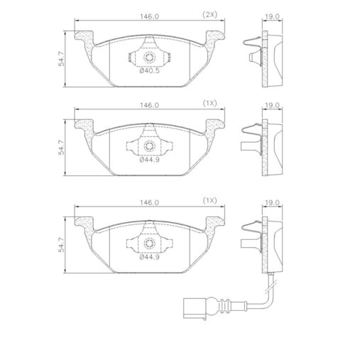Pastillas de Freno (0625)(146MM) VW BORA-GOLF-PASSAT-FOX-SURAN-UP -NEW