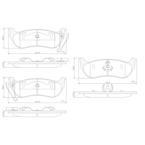 Pastillas de Freno (0853)(140MM) JEEP LIBERTY (04/..) / WRANGLER (06/..)TRASERA