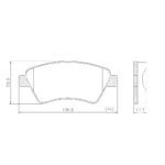 Pastillas de Freno (0870)(136MM) RENAULT MEGANE II, SCENIC II, LAGUNA (02/.)