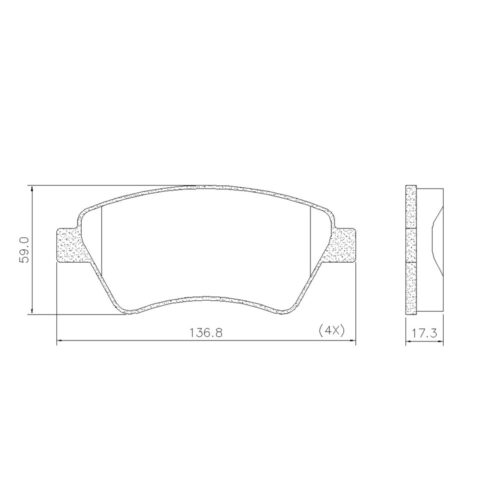 Pastillas de Freno (0870)(136MM) RENAULT MEGANE II, SCENIC II, LAGUNA (02/.)