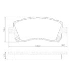 Pastillas de Freno (0452)(137MM) SUBARU FORESTER, IMPREZA, LEGACY (RIN 15")