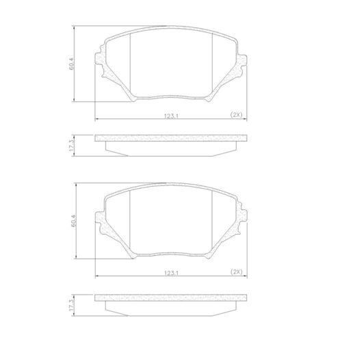 Pastillas de Freno (0754)(123MM) TOYOTA RAV 4