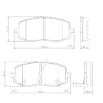 Pastillas de Freno (0914)(116MM) KIA PICANTO, MORNING / HYUNDAI I10- ATOS II