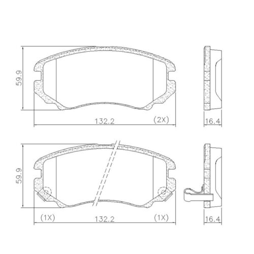 Pastillas de Freno (0833)(131MM) HYUNDAI GALLOPER, TUCSON / KIA SPORTAGE