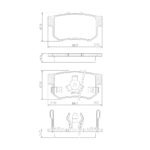 Pastillas de Freno (0909)(88MM) HONDA ACCORD VIII- CRV III- EDIX   TRASERA