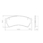 Pastillas de Freno (   ) (136MM) FORD MONDEO (07/12) DELANTERA