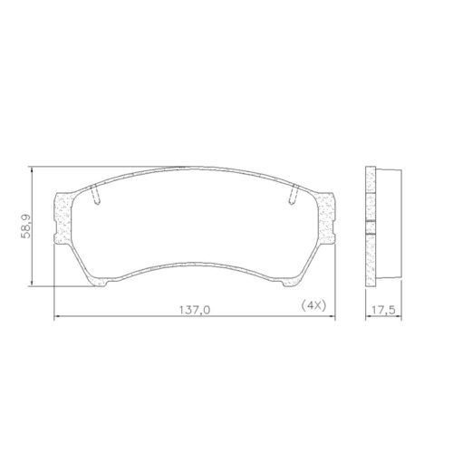 Pastillas de Freno (   ) (136MM) FORD MONDEO (07/12) DELANTERA