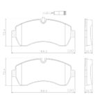 Pastillas de Freno (1073)(169MM) MERCEDES BENZ SPRINTER 515 CDI  CON SENSOR