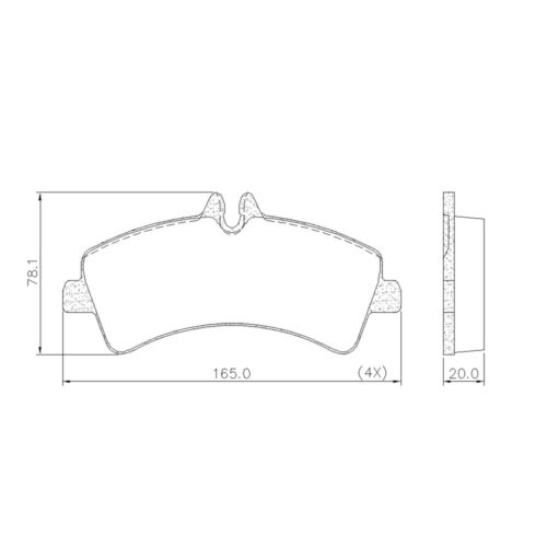 Pastillas de Freno (1074)(164MM) MERCEDES BENZ SPRINTER 515 TRASERA