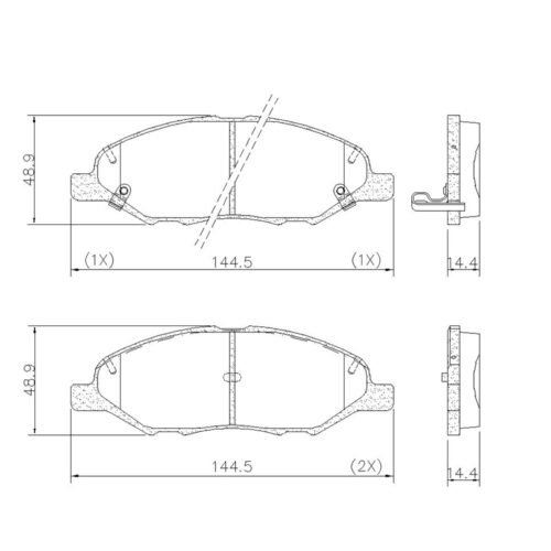 Pastillas de Freno (1036) (144MM) NISSAN TIIDA (07/..) (MZ-3198M)