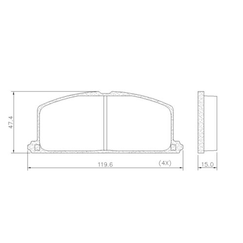 Pastillas de Freno (    ) (119MM) TOYOTA COROLLA (85/...)