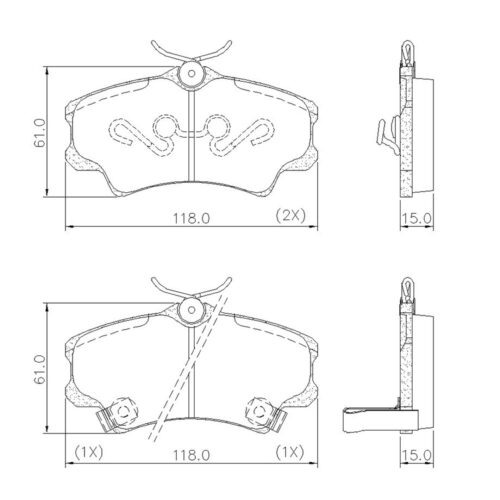 Pastillas de Freno (0549)(118MM) HONDA CIVIC (BRASIL)
