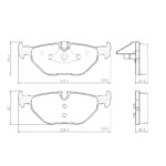 Pastillas de Freno (0785) (123MM) BMW  SERIE 3 320-325-328-330-335 (TRASERA)