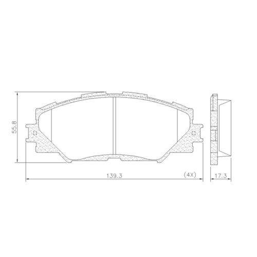 Pastillas de Freno (0861)(139MM) TOYOTA RAV 4 III 2.2 - 2.4 (06/...)