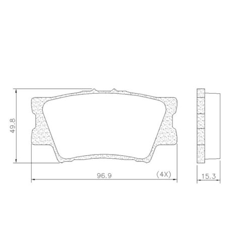 Pastillas de Freno (0862)(96MM) TOYOTA RAV 4 III (06/..) COROLLA CROSS TRASERA