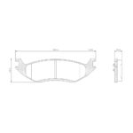 Pastillas de Freno (166M) DOGE RAM 1500 2015/... EJE TRASERO